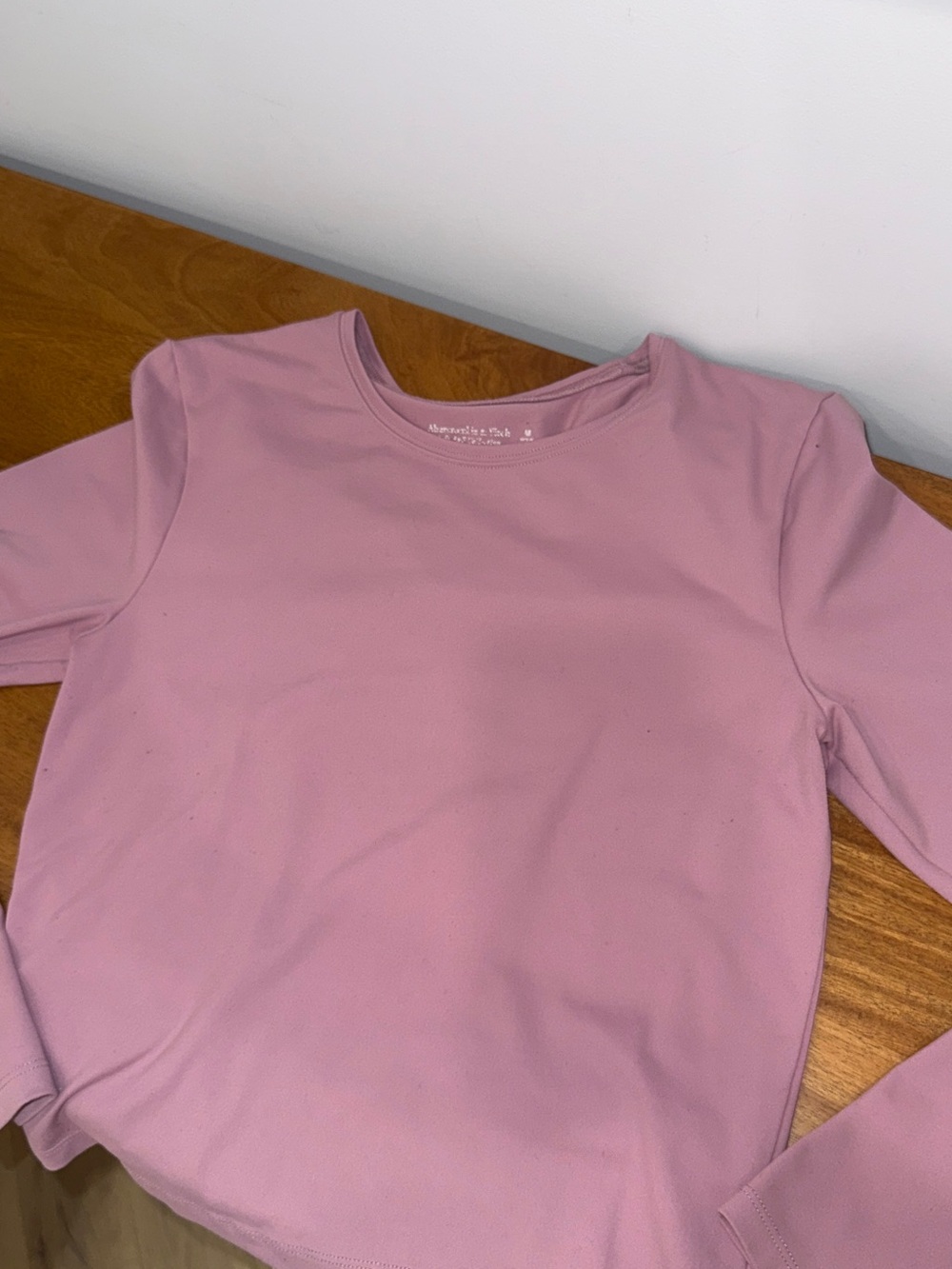 Women’s Crewneck Long Sleeve Top - Pink From Abercrombie & Fitch